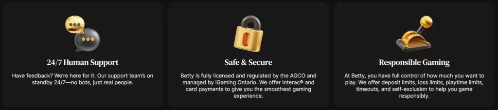Features of Betty Casino